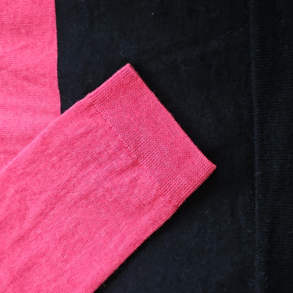 Brooks Brothers 346 100% Merino Wool Pink and Navy Cardigan - Picture 5 of 7